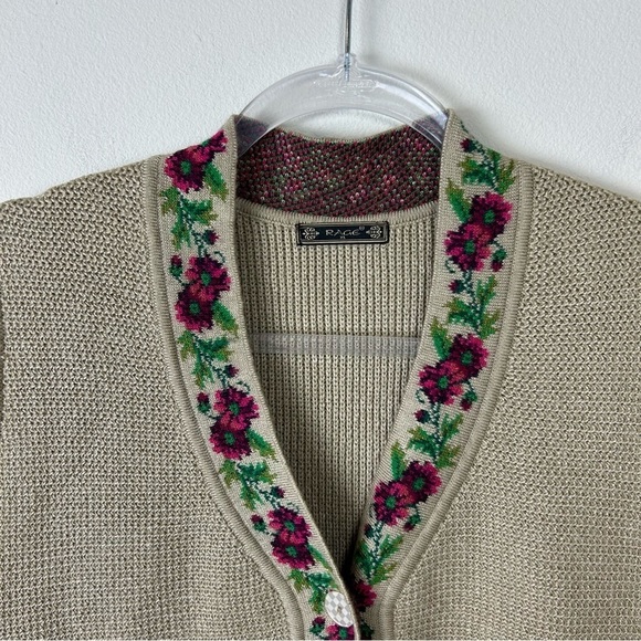 Vintage Rage Knit floral sweater vest size: XL - Picture 3 of 12